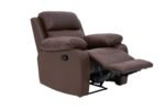 E-Furniture choco recliner single seater manual in brown color leatherette - Image 6