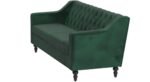 E-FURNITURE Neil 3 Seater Couch Velvet Finish In MultiColour - Image 9
