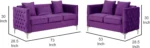E-Furniture Zenith 3+2 Sofa Pack In Purple Colour - Image 6