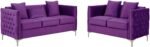 E-Furniture Zenith 3+2 Sofa Pack In Purple Colour - Image 2