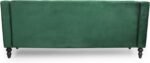 E-FURNITURE Neil 3 Seater Couch Velvet Finish In MultiColour - Image 4
