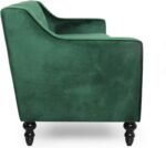 E-FURNITURE Neil 3 Seater Couch Velvet Finish In MultiColour - Image 6