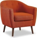 E- Furniture Hobnobs Upholstered chair in Orange color - Image 2
