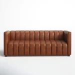 Salesforce Sofa Couch In Brown Color Leatherette by E-furniture - Image 2
