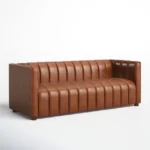 Salesforce Sofa Couch In Brown Color Leatherette by E-furniture - Image 7