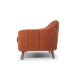 E-Furniture Chicago Couch | 3 Seater Couch In MultiColour velvet brown rust - Image 4