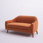 E-Furniture Chicago Couch | 3 Seater Couch In MultiColour velvet brown rust - Image 3