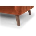 E-Furniture Chicago Couch | 3 Seater Couch In MultiColour velvet brown rust - Image 8