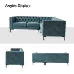 Hadoop Lounger Sofa Set in Blue Color by E-furniture - Image 5