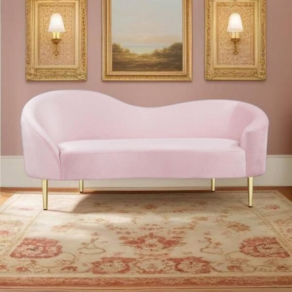E-Furniture Seattle Couch | 5 seater Couch in blue colour pink