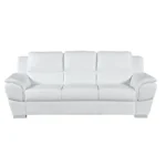 JetBrains Sofa Set In White Color Leatherette by E-furniture - Image 12