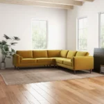 Power point Sectional Sofa Set in Mustard Color by E-furniture - Image 2