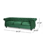 Softek Sofa Couch In Green Color by E-furniture - Image 7