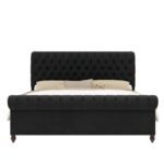 E-Furniture RegalRest Queen Size Non Storage Upholstered Bed In Dark Grey Color Queen Size - Image 8