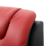 iCloud Sofa Couch In Black Maroon and black Leatherette by E-furniture - Image 3