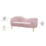 E-Furniture Seattle Couch | 5 seater Couch in blue colour pink - Image 4