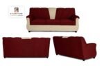 E-Furniture | Crimson Cloud Two-Tone Sofa, Ruby & Pearl - Image 7