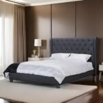 E-Furniture | Neemwood Classic Queen, Dark Charcoal Gray