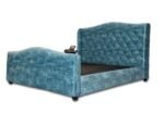 E- Furniture |Torres King size Upholstered Teak bed Without storage, Blue Color - Image 4