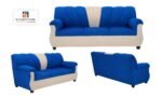 E-Furniture | Coastal Charm 3+1+1 Seater, Blue & White - Image 4