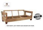 E-Furniture | Crimson Cloud Two-Tone Sofa, Ruby & Pearl - Image 4