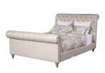 E-Furniture | Cambridge Luxe Upholstered Queen Size Bed, Antique Beige - Image 2