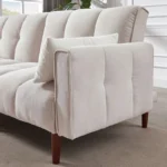 E-Furniture Kaspersky Sofa Cum Bed | Sofa Cum Bed In Cream Color - Image 5
