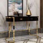 E-Furniture LosAngeles Console Table white and gold