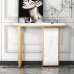 E-Furniture Cairo Console Table white and gold - Image 13