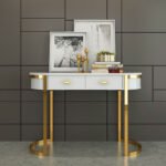 E-Furniture LosAngeles Console Table white and gold - Image 6