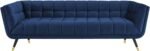 Regal Blue | Tufted Velvet Sofa, Modern Elegance - Image 3