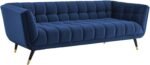 Regal Blue | Tufted Velvet Sofa, Modern Elegance - Image 5