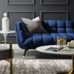 Regal Blue | Tufted Velvet Sofa, Modern Elegance - Image 2