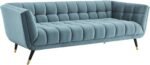 Teal Haven | Modern Tufted Velvet Sofa - Image 4