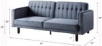 Slate Harmony | Convertible Tufted Sofa Cum Bed - Image 8