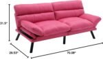 Blush Haven | Convertible Tufted Sofa Cum Bed - Image 5