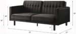 Maple Nest | Modern Tufted Sofa Cum Bed, Dark Brown - Image 8