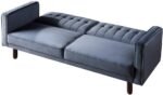 Slate Harmony | Convertible Tufted Sofa Cum Bed - Image 4