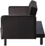 Maple Nest | Modern Tufted Sofa Cum Bed, Dark Brown - Image 5