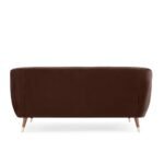 Chocolate Luxury | Velvet Channel-Tufted Sofa, Mid-Century Modern - Image 5