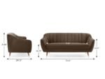 Espresso Luxe | Channel-Tufted Velvet Couch, Modern Glam - Image 6