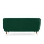 Emerald Oasis | Channel-Tufted Velvet Couch, Modern Luxe - Image 5