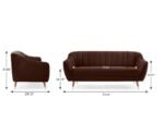 Chocolate Luxury | Velvet Channel-Tufted Sofa, Mid-Century Modern - Image 6