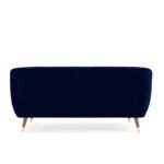 Royal Serenity | Channel-Tufted Velvet Sofa, Deep Blue Elegance - Image 3