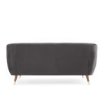 Slate Luxe | Channel-Tufted Velvet Sofa, Dark Gray Elegance - Image 5