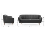 Slate Luxe | Channel-Tufted Velvet Sofa, Dark Gray Elegance - Image 6