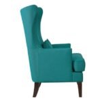Teal Tranquility | Lumina High-Back Armchair, Teal - Image 3