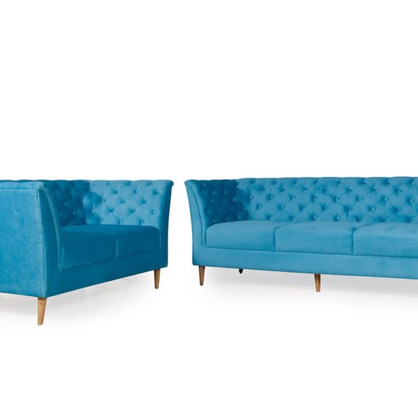 Sapphire Elegance | Regency 3+2 Sofa Set, Deep Blue