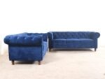 Majestic Azure | Chesterfield 3+2 Sofa Set, Blue Velvet - Image 3