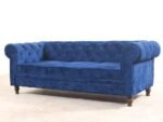 Majestic Azure | Chesterfield 3+2 Sofa Set, Blue Velvet - Image 5